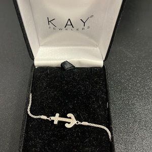 Kay Jewelers Sterling Silver Diamond Anchor bracelet